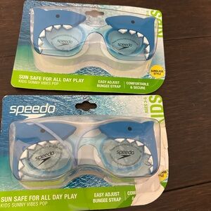 Speedo Kids' Sunny Vibes Shark Swim Goggles Ages 3-6. Lot of 2 TWO